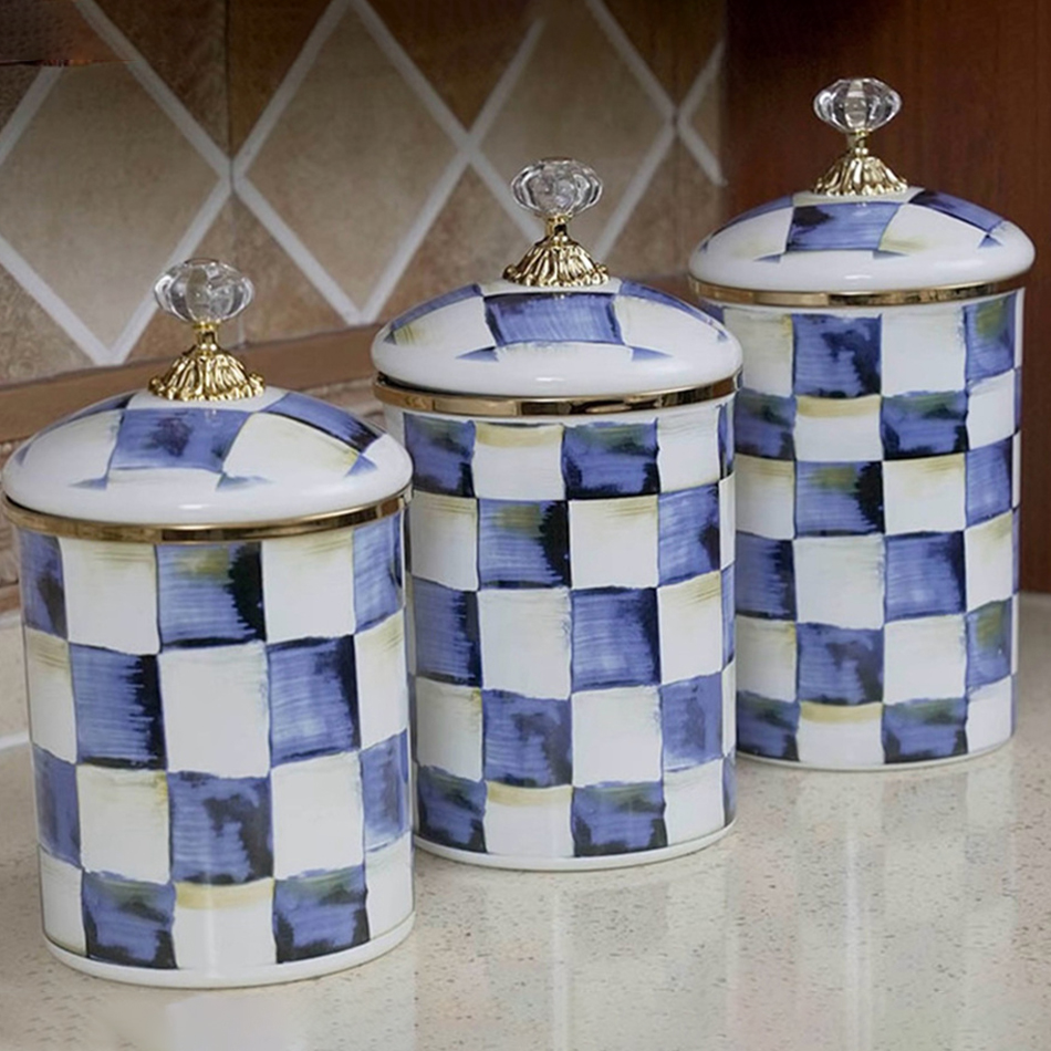 Coffee Tea Sugar Canisters - Avrupa Retro Klasik Saklama Kavanozu Süsü