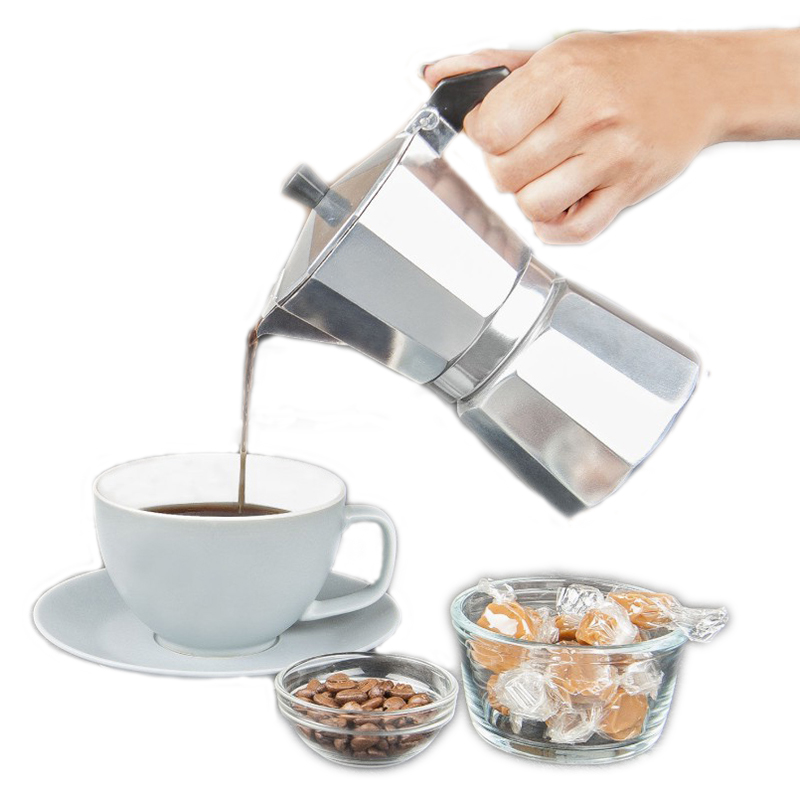 Moka Pot Stove - Alüminyum Espresso Makinesi Latte Kahve Makinesi