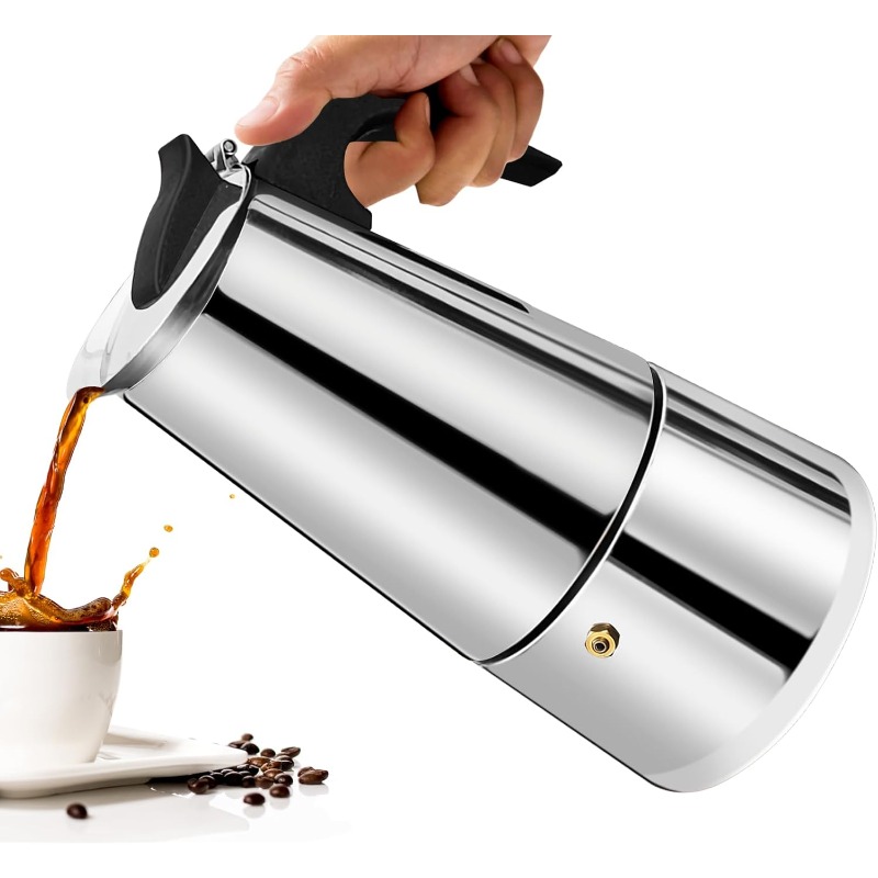 Moka Pot Stove - 6 fincan Mocha Pot Paslanmaz Çelik