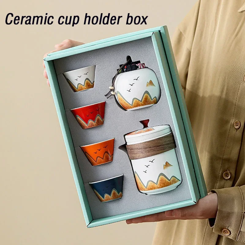 Coffee Tea Canister Set - Hediye Kutusu, Çin Tarzı Seramik Çay