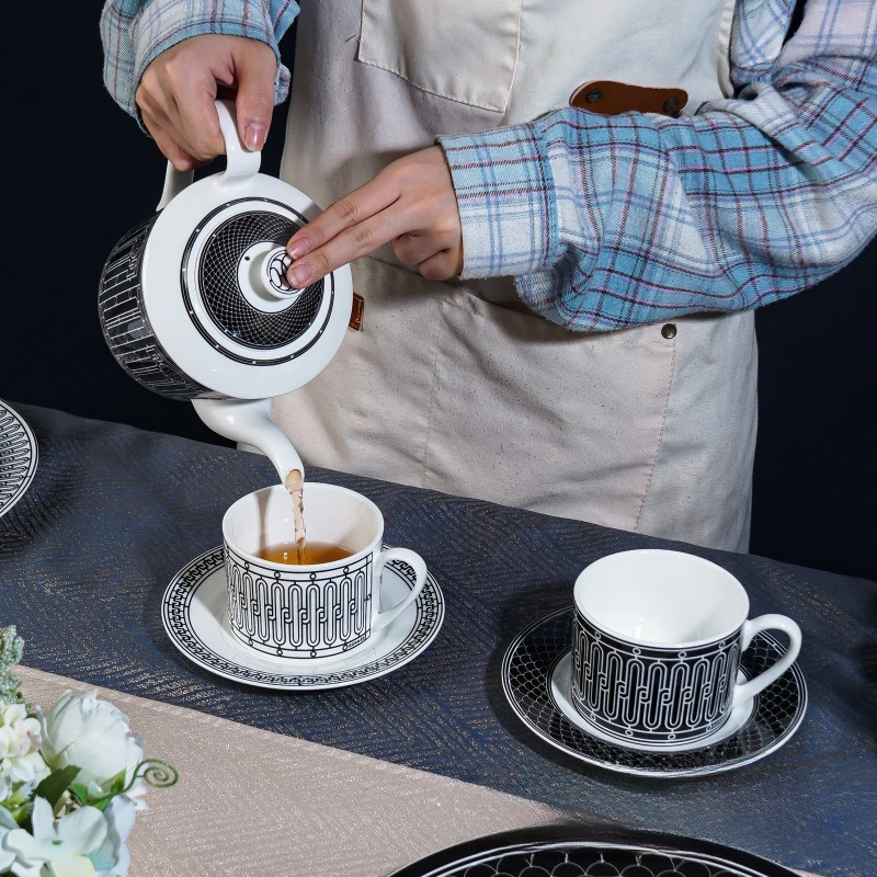 Coffee Tea Sugar Set - Basit Avrupa Tarzı Çay Seti Seramik