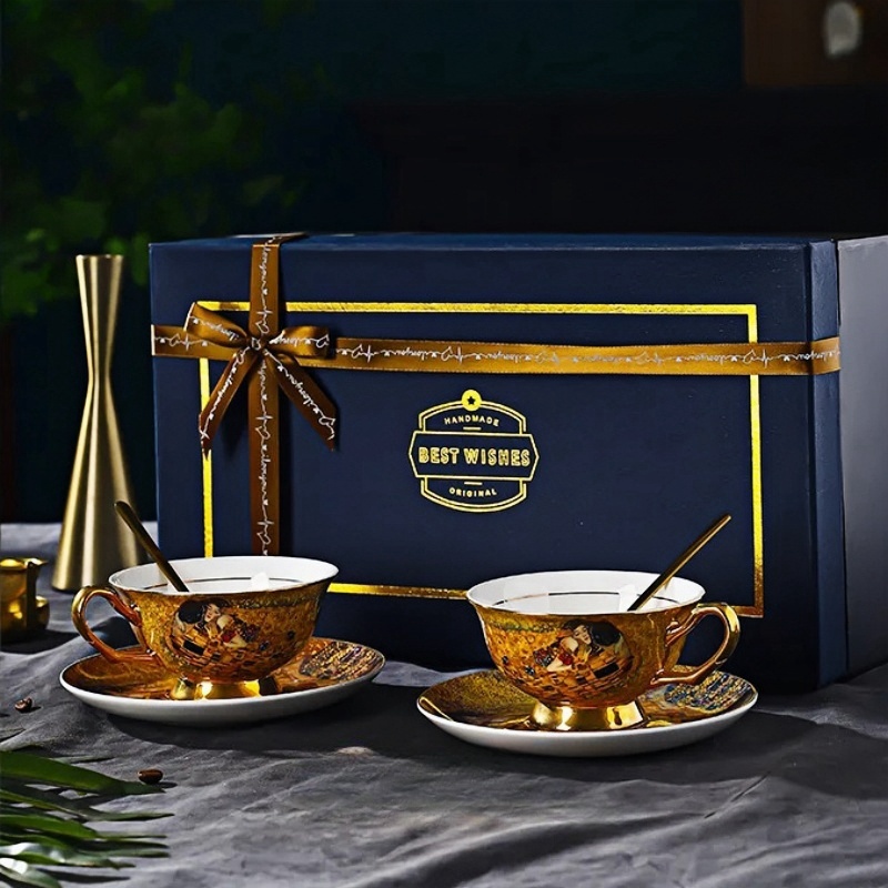 Coffee Tea Sugar Set - Kraliyet Barok Tarzı Kemik Çini Kahve