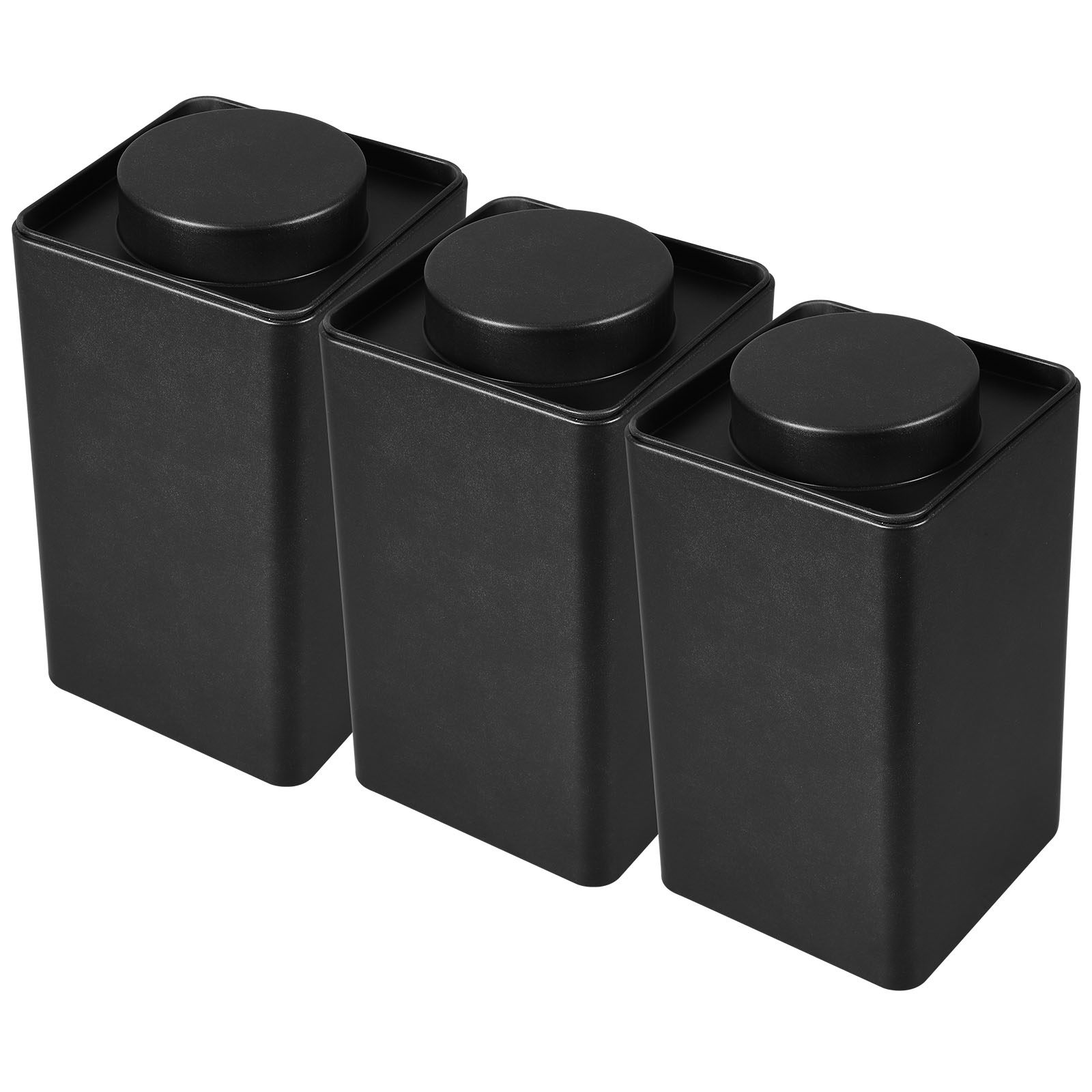 Coffee Tea Canister Set - 3 Adet Şık, Vintage Tarzı Metal