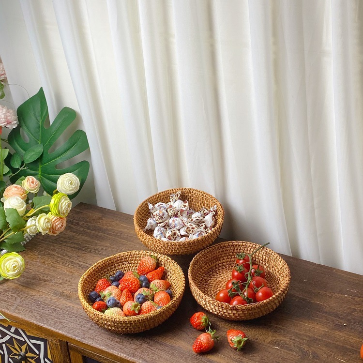Vietnam Coffee Tea - Vietnam Rattan Meyve Sepeti Çay Tabağı