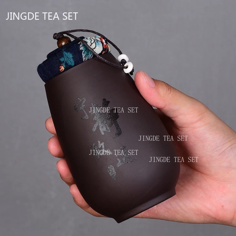 Coffee Tea Canister Set - Çin mor kum küçük çay kavanoz