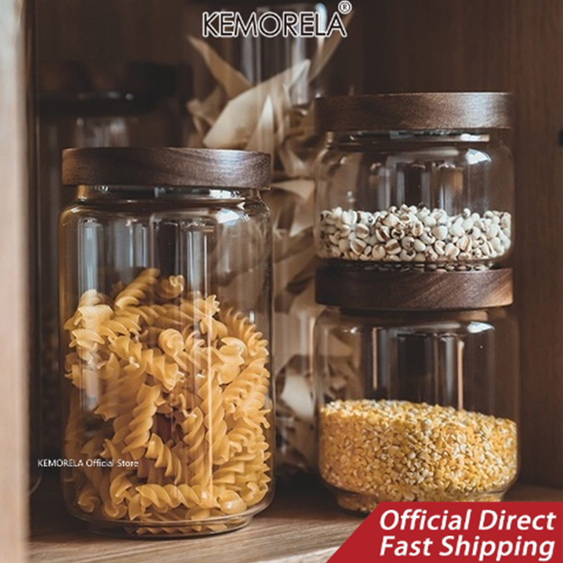Ahşap Kapaklı Cam Hava Geçirme - Coffee Tea Canister Set incelemesi ve fiyatı