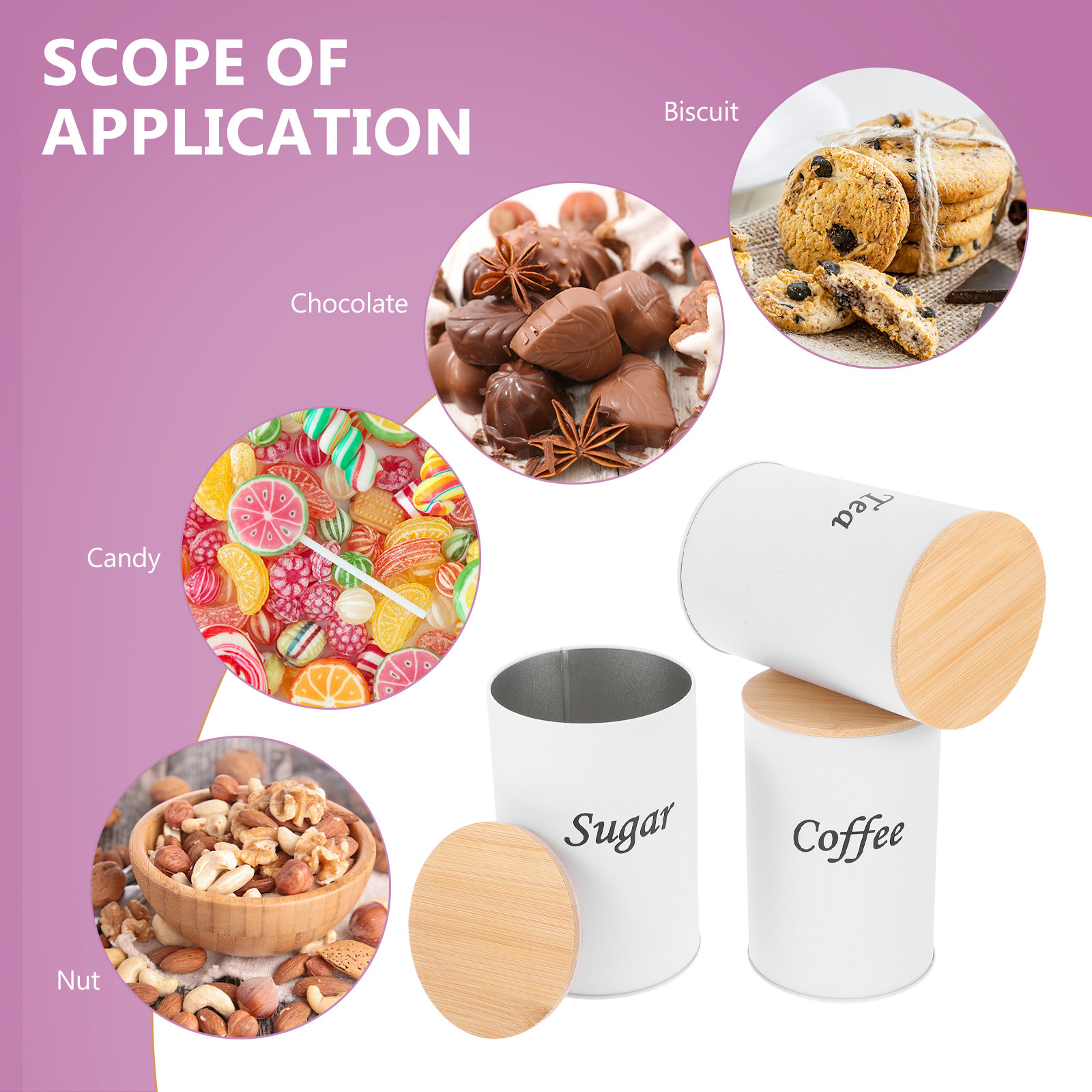 3 adet hava geçirmez yuvarlak  - Coffee Tea Sugar Canisters incelemesi ve fiyatı