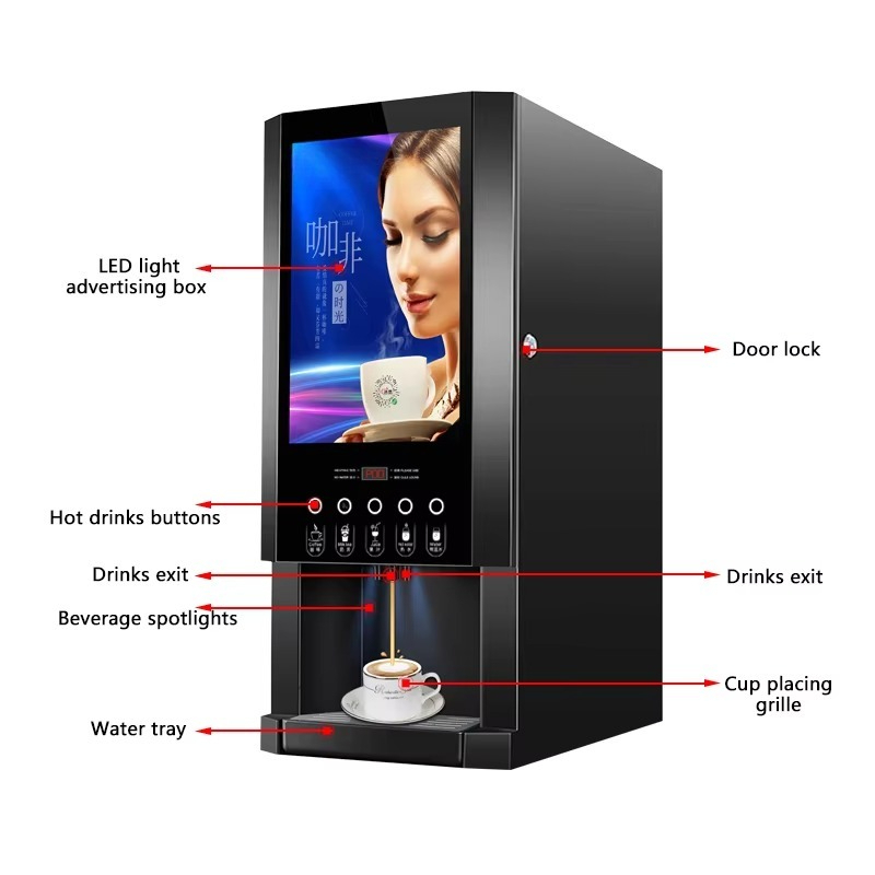 Sıcak kahve makinesi, otomatik - Coffee Tea Vending Machine incelemesi ve fiyatı