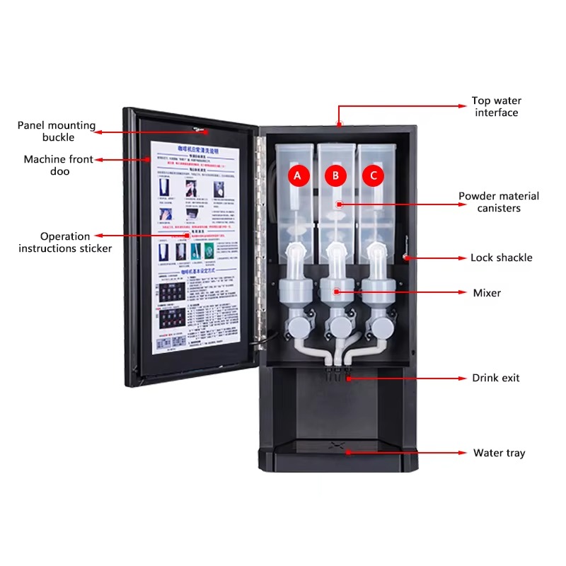 Sıcak kahve makinesi, otomatik - Coffee Tea Vending Machine incelemesi ve fiyatı