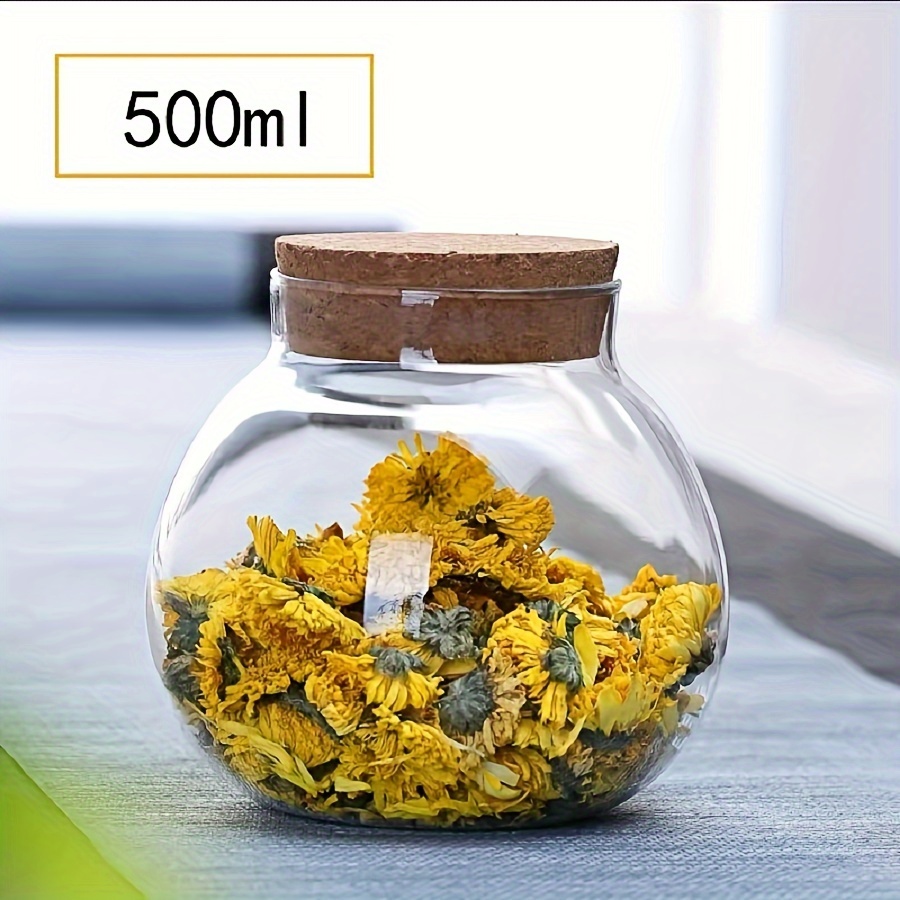 500ML şeffaf cam teneke saklam - Coffee Tea Sugar Canisters incelemesi ve fiyatı
