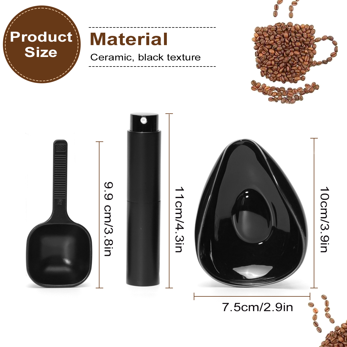 Leeseph Kahve Çekirdeği Dozaj  - Coffee Tea Sugar Set incelemesi ve fiyatı
