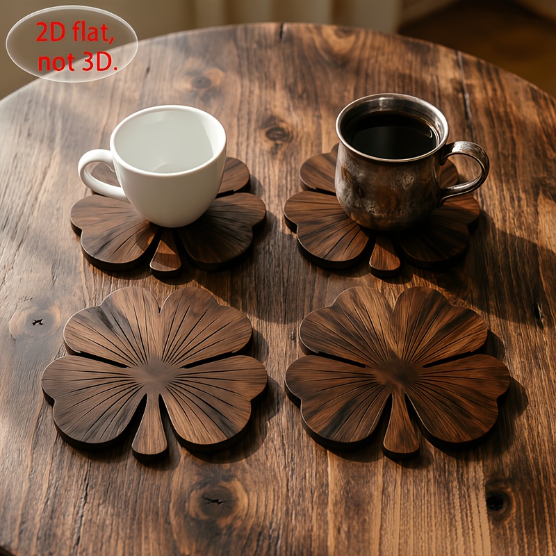 4 Adet 2D Düz Yonca Ahşap Bard - Coffee Tea Sugar Set incelemesi ve fiyatı