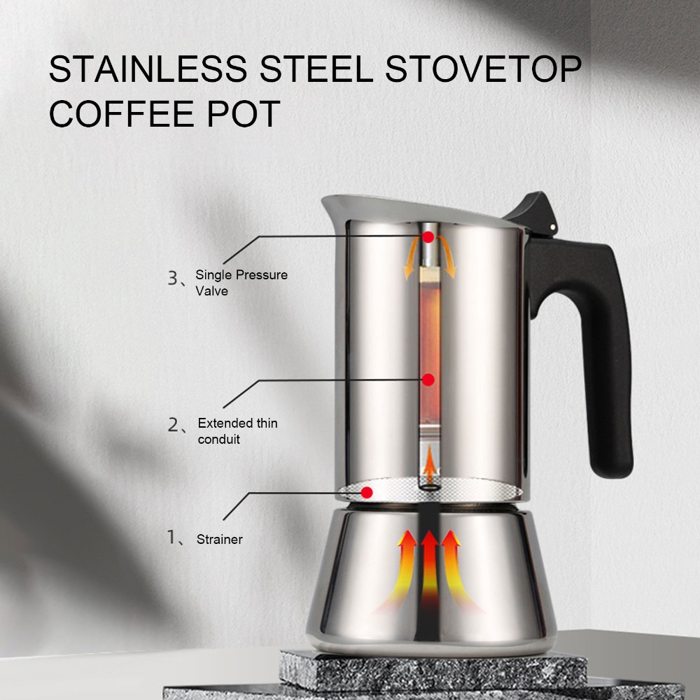 Paslanmaz Çelik Moka Pot Büyük - Moka Pot Stove incelemesi ve fiyatı