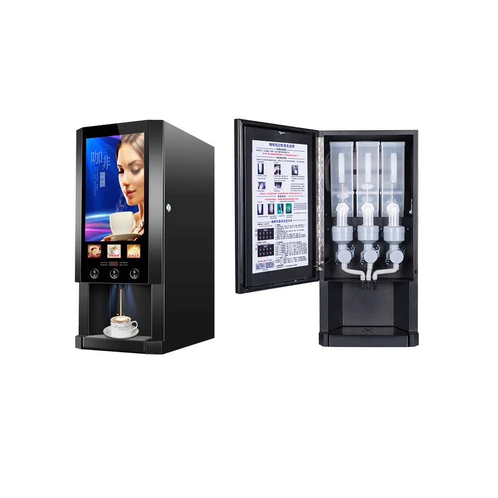 Otomatik 3 Sıcak Çeşitli Kahve - Coffee Tea Vending Machine incelemesi ve fiyatı