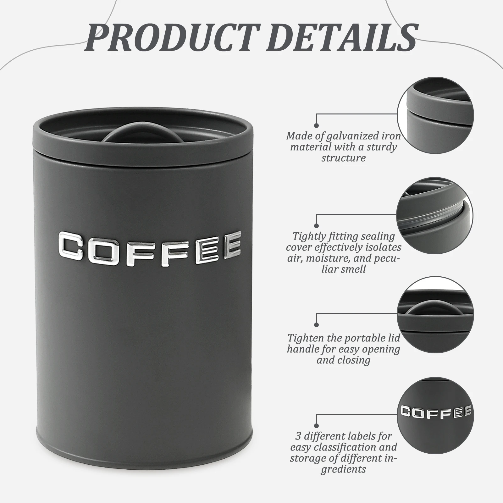 3 Adet Çay Kahve Şeker Saklama - Coffee Tea Sugar Canisters incelemesi ve fiyatı