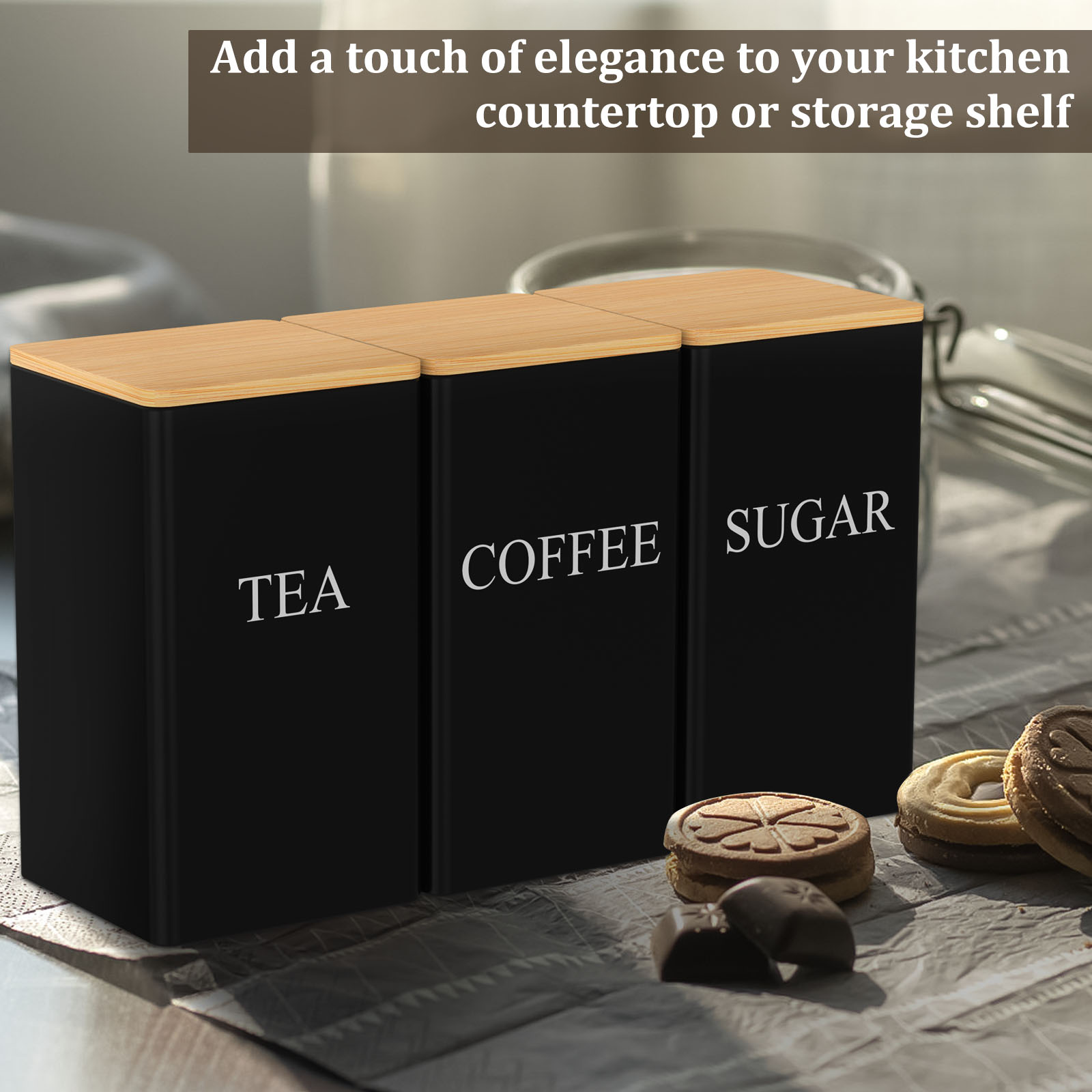 Kahve Çekirdeği Depolama Kavan - Coffee Tea Sugar Canisters incelemesi ve fiyatı