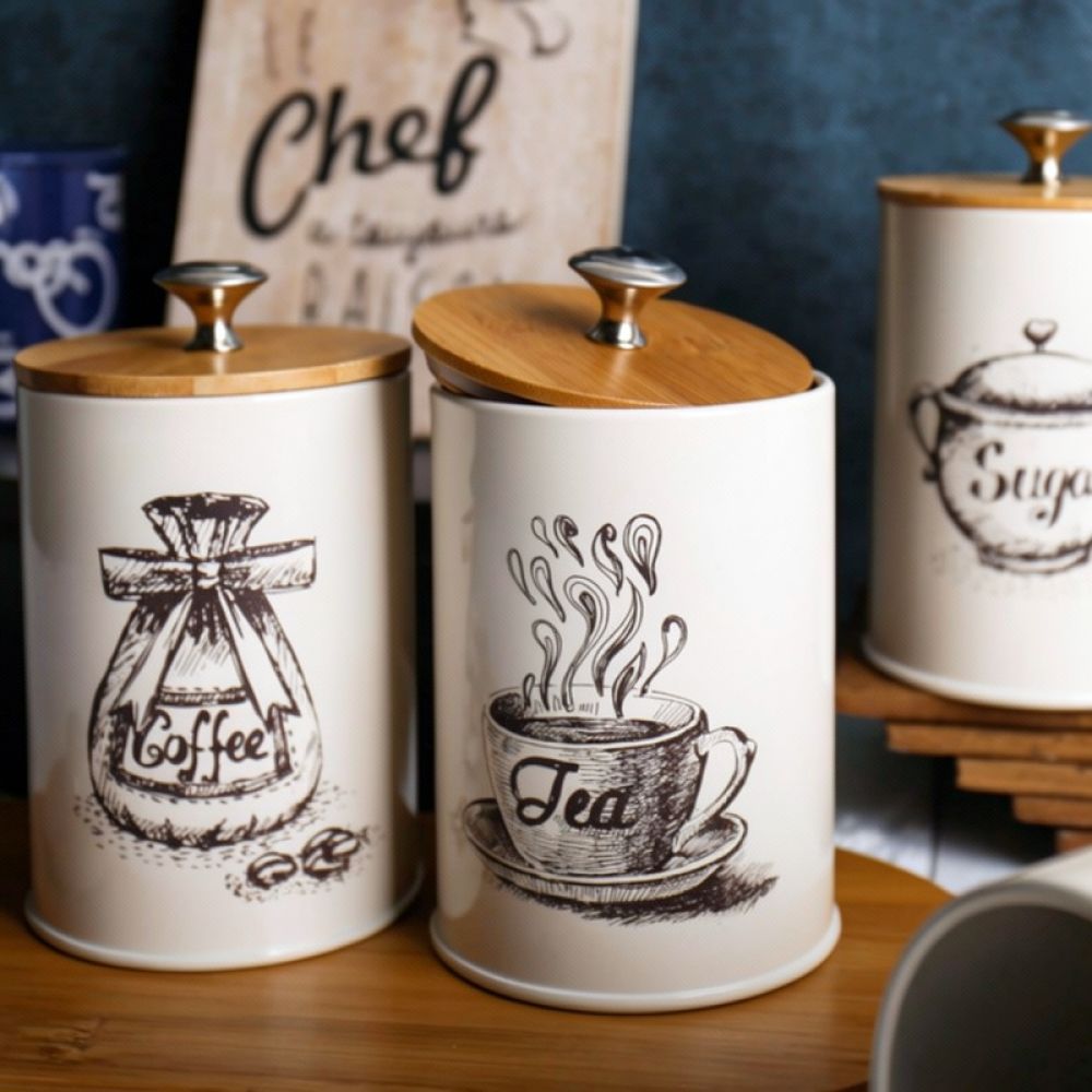 Modern, Minimalist Tasarımlı,  - Coffee Tea Sugar Canisters incelemesi ve fiyatı